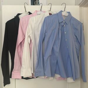 BR No Iron Fitted Blouse bundle (black, pink, white, blue)